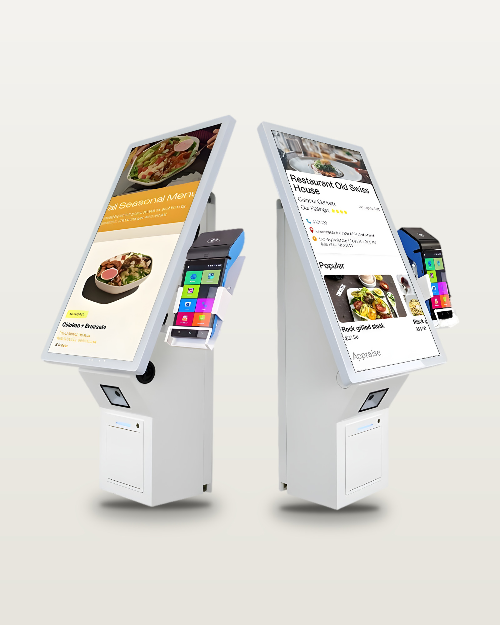 Totem a pavimento con vano POS laterale, fronte e retro