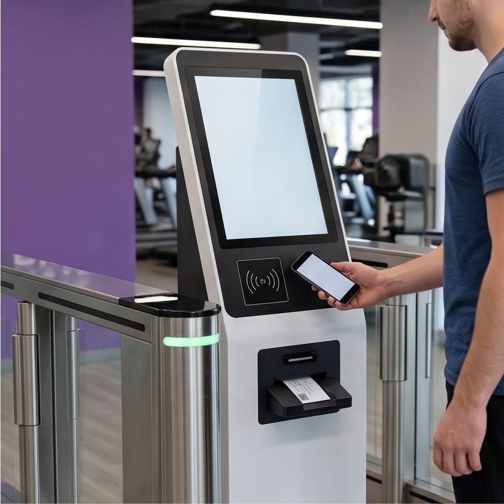 Totem con NFC / tessere / tornello