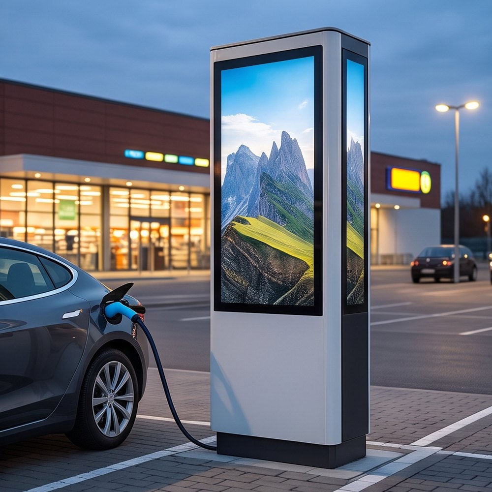 EV charging + DOOH