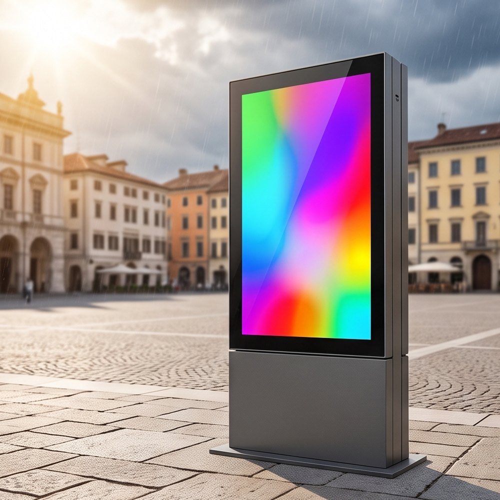 Totem outdoor alta luminosità, IP65, antivandalo
